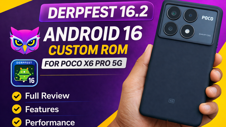 Derpfest 16.2 ROM for Poco X6 Pro 5G